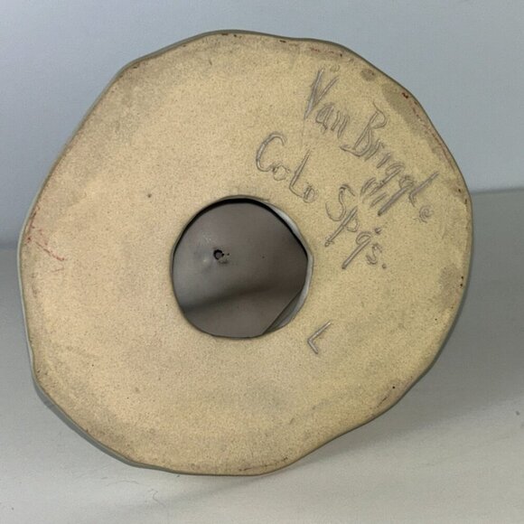 Van Briggle Pottery Lady Maiden Ivory Nude Girl 8" with Shell Vintage - Picture 10 of 14